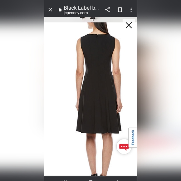 Black Label by Evan-Picone Sleeveless Fit + Flare Dress size 12 - Picture 3 of 7